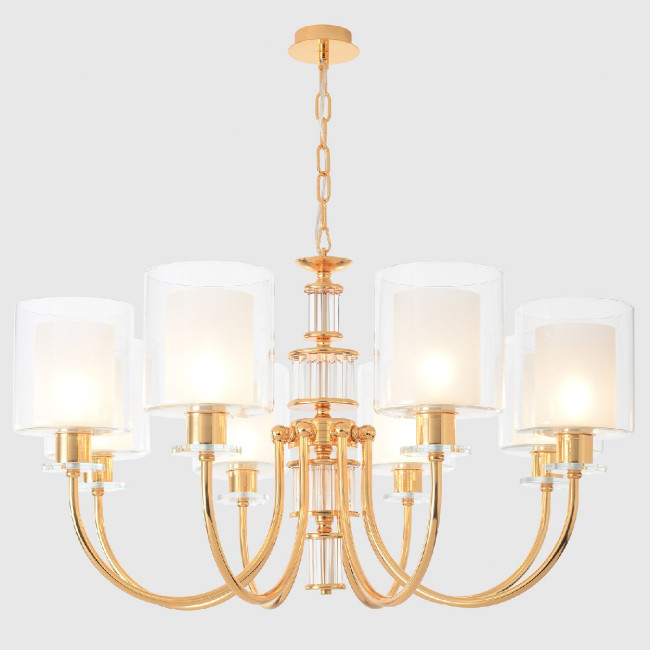 Подвесная люстра Crystal Lux ELENA SP8 GOLD