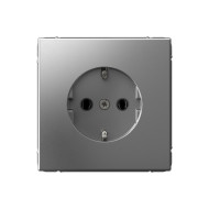 Розетка с заземлением 16А Systeme Electric ArtGallery Сталь GAL000943S