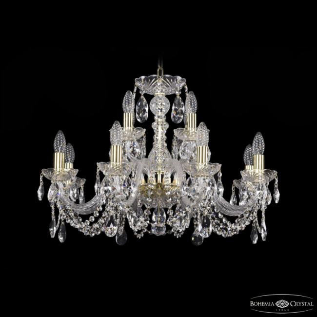 Подвесная люстра Bohemia Ivele Crystal 1402/8+4/240 G Подвесная люстра Bohemia Ivele Crystal 1402/8+4/240 G