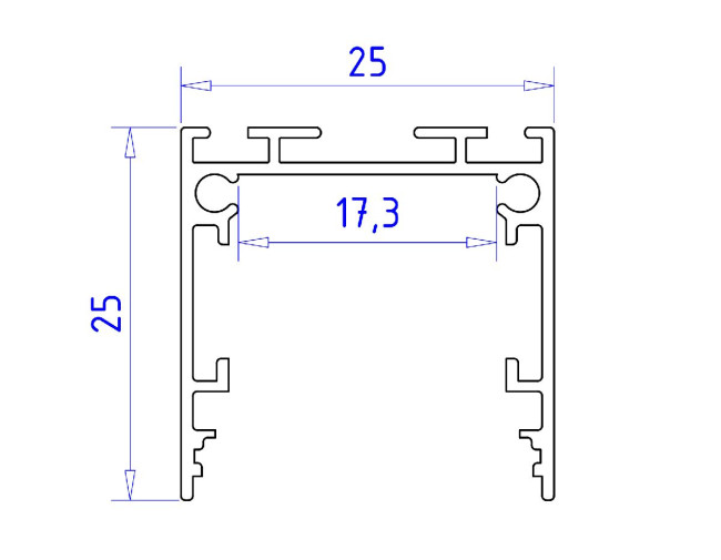 Алюминиевый профиль Ambrella Light Profile System GP2500WH Алюминиевый профиль Ambrella Light Profile System GP2500WH