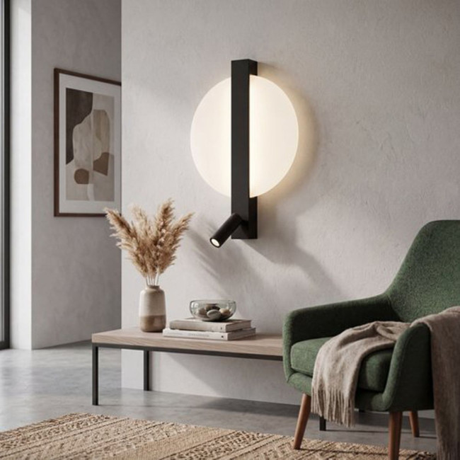Настенный светильник Reluce 86212-9.2-001CT LED8+3W BK Настенный светильник Reluce 86212-9.2-001CT LED8+3W BK