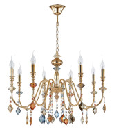 Подвесная люстра Crystal Lux Mercedes MERCEDES SP8 GOLD/COLOR Подвесная люстра Crystal Lux Mercedes MERCEDES SP8 GOLD/COLOR