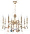 Подвесная люстра Crystal Lux Mercedes MERCEDES SP8 GOLD/COLOR