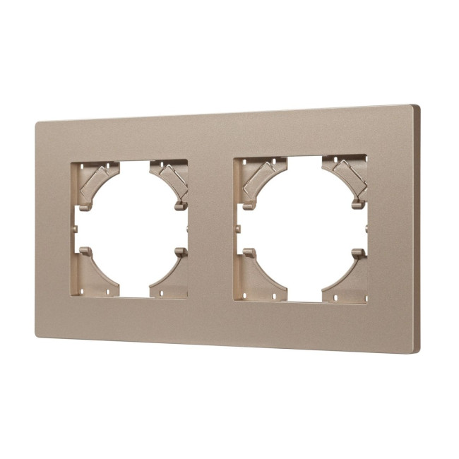 Рамка на 2 поста пластиковая Arlight FRM-PERIO-PL-2-GD 049753 Рамка на 2 поста пластиковая Arlight FRM-PERIO-PL-2-GD 049753