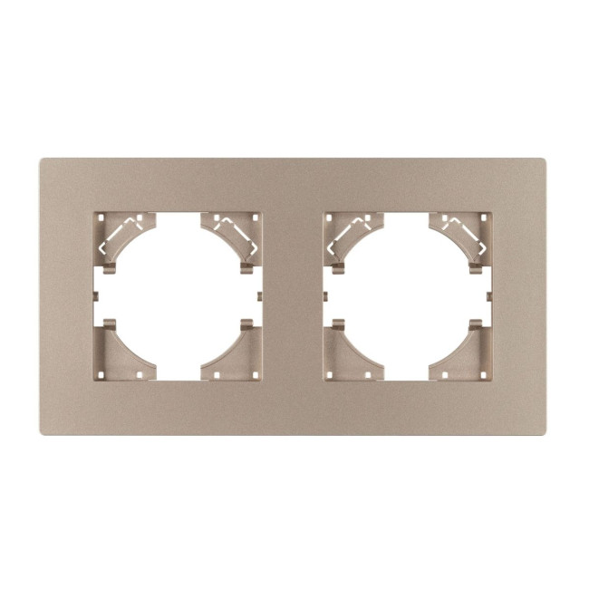 Рамка на 2 поста пластиковая Arlight FRM-PERIO-PL-2-GD 049753 Рамка на 2 поста пластиковая Arlight FRM-PERIO-PL-2-GD 049753