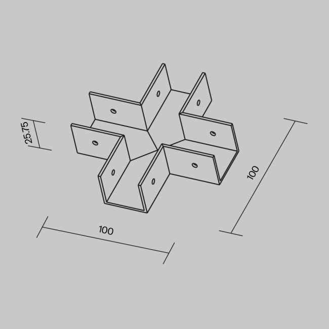 Коннектор X-образный для профиля Maytoni Elasity IP O-TR001-CC-W Коннектор X-образный для профиля Maytoni Elasity IP O-TR001-CC-W