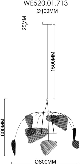 Подвесной светильник Wertmark Palma WE520.01.713 Подвесной светильник Wertmark Palma WE520.01.713