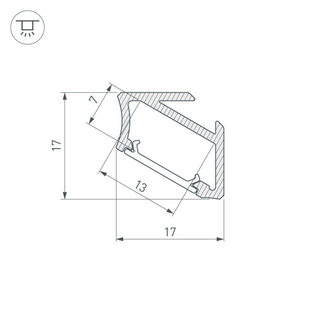 Алюминиевый профиль Arlight ALM-V60-2020 ANOD 026693(1) Алюминиевый профиль Arlight ALM-V60-2020 ANOD 026693(1)