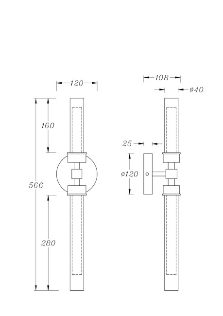 Настенный светильник Maytoni Stelo MOD116WL-L7BS3K