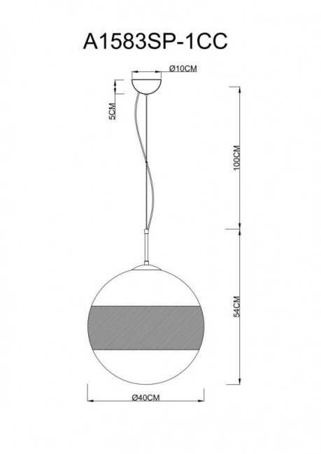 Подвесной светильник ARTE Lamp A1583SP-1CC Подвесной светильник ARTE Lamp A1583SP-1CC