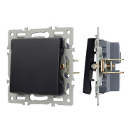 Механизм выключателя одноклавишный проходной Arlight SWT-MKP1-PL-BK (250V, 16A) 043715