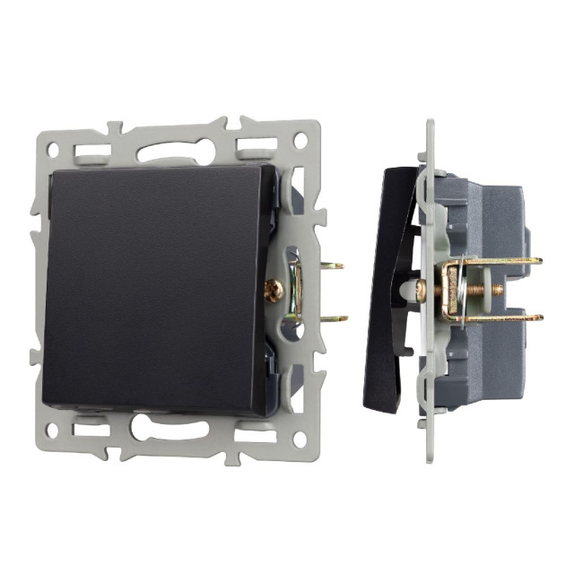 Механизм выключателя одноклавишный проходной Arlight SWT-MKP1-PL-BK (250V, 16A) 043715 Механизм выключателя одноклавишный проходной Arlight SWT-MKP1-PL-BK (250V, 16A) 043715