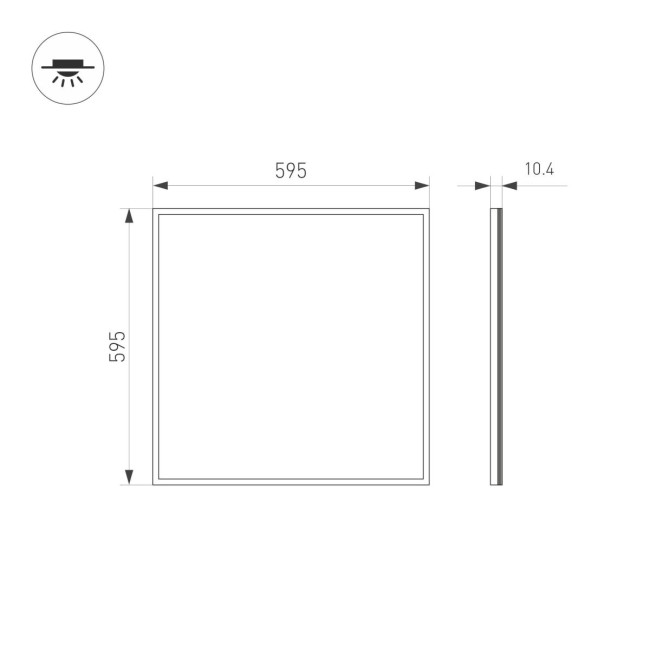 Светодиодная панель Arlight IM-EMERGENCY-3H-S600x600-40W Warm3000 (WH, 120 deg, 230V) 056641