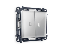 Комплект механизма 2-кл выключателя с подсветкой Ambrella Volt Alfa MA404015