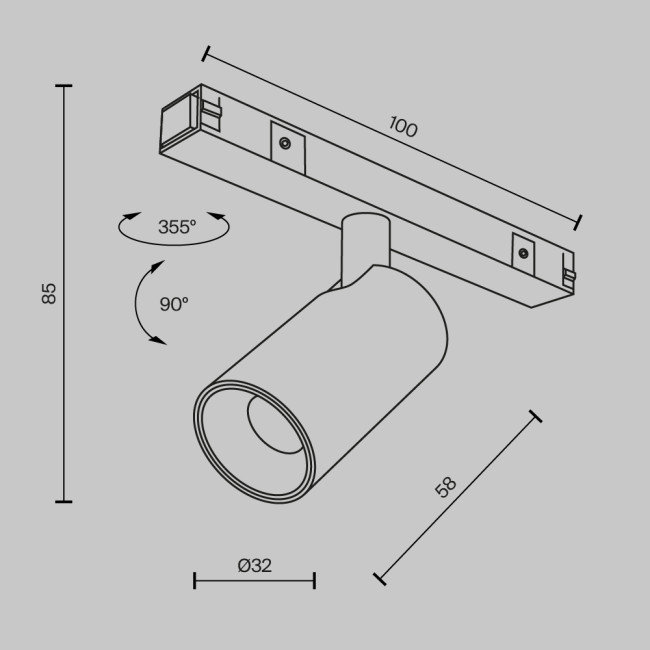 Трековый магнитный светильник Maytoni Focus Led TR176-1-5WTW-M-B Трековый магнитный светильник Maytoni Focus Led TR176-1-5WTW-M-B