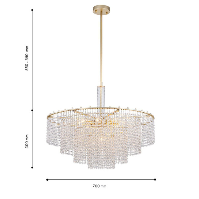 Люстра на штанге Favourite Fringe 4762-9P Люстра на штанге Favourite Fringe 4762-9P