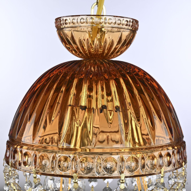 Подвесной светильник Bohemia Ivele Crystal 5478/22 G Amber/M-1G Leafs Подвесной светильник Bohemia Ivele Crystal 5478/22 G Amber/M-1G Leafs