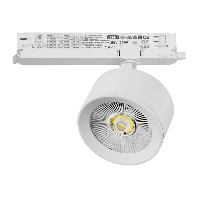 Трековый трехфазный светильник Quattro LED с управлением DALI Lightstar Alta Pro A5536DALI Трековый трехфазный светильник Quattro LED с управлением DALI Lightstar Alta Pro A5536DALI