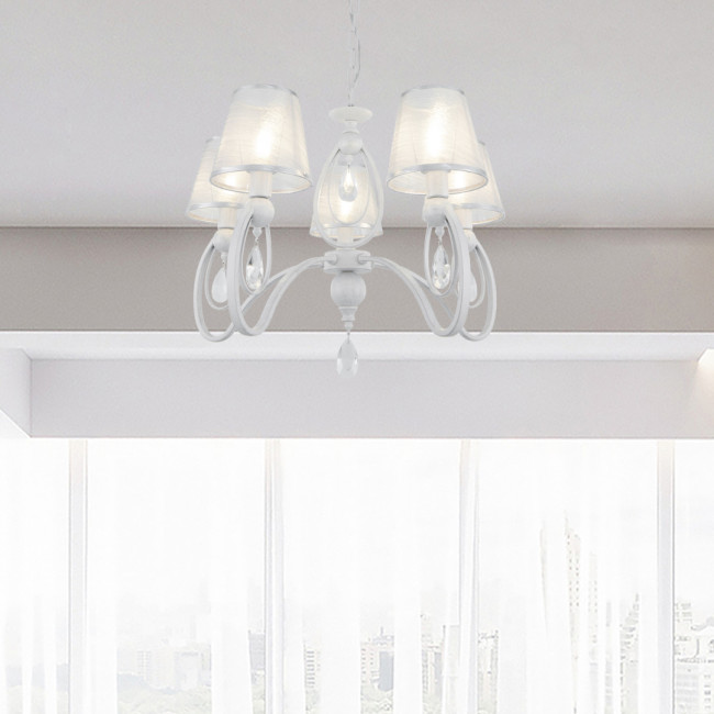 Подвесная люстра Arte Milano 347203/5 WT+SL Подвесная люстра Arte Milano 347203/5 WT+SL