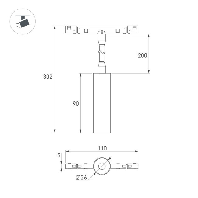 Трековый магнитный светильник Arlight MAG-MICROCOSM-SPOT-FLEX-R26-5W Day4000 (WH, 24 deg, 24V) (IP20 Металл) 051839 Трековый магнитный светильник Arlight MAG-MICROCOSM-SPOT-FLEX-R26-5W Day4000 (WH, 24 deg, 24V) (IP20 Металл) 051839