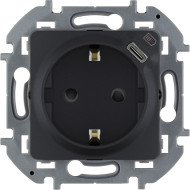 Розетка с/з с USB тип C со шторками Legrand Inspiria 673773