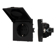Механизм розетки влагозащищённый Arlight SCT-NOBE-MCP-SFPL-BK (230V, 16A) 054281