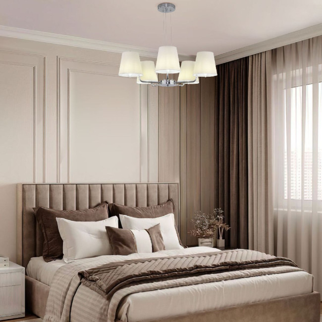 Подвесная люстра Eurosvet Amaretto 60155/5 хром a065002 Подвесная люстра Eurosvet Amaretto 60155/5 хром a065002