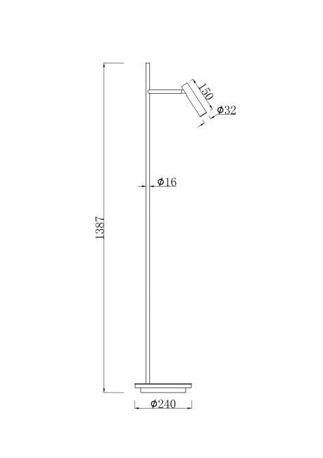 Торшер Maytoni Estudo Z010FL-L8B3K Торшер Maytoni Estudo Z010FL-L8B3K