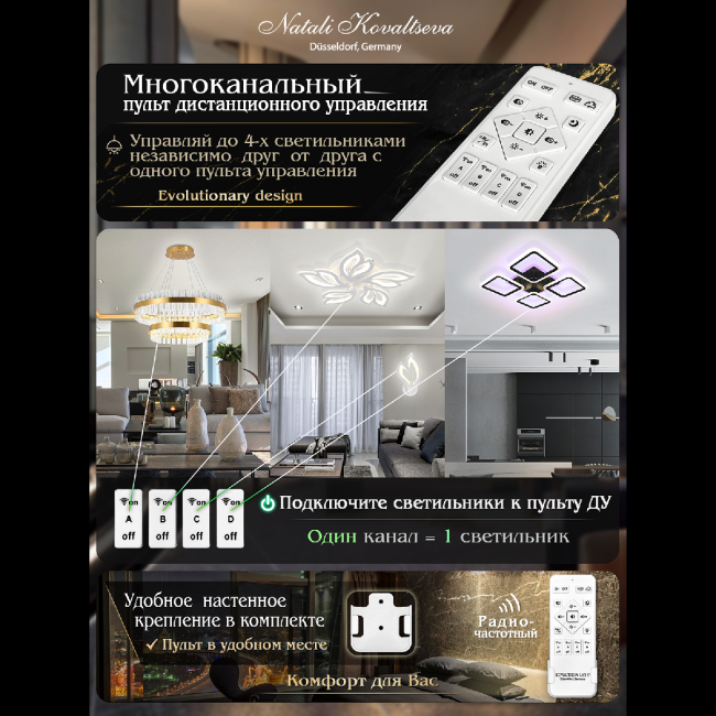 Потолочная люстра Natali Kovaltseva Cascade LED LAMPS 81158