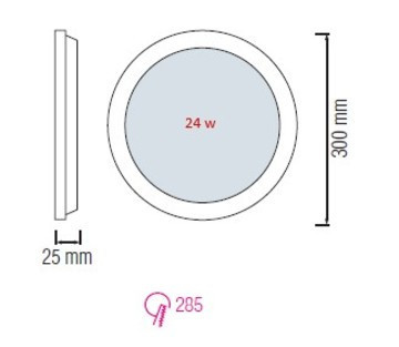 Светодиодная панель Horoz Electric 056-003-0024 24W 2700K HRZ00002154 Светодиодная панель Horoz Electric 056-003-0024 24W 2700K HRZ00002154
