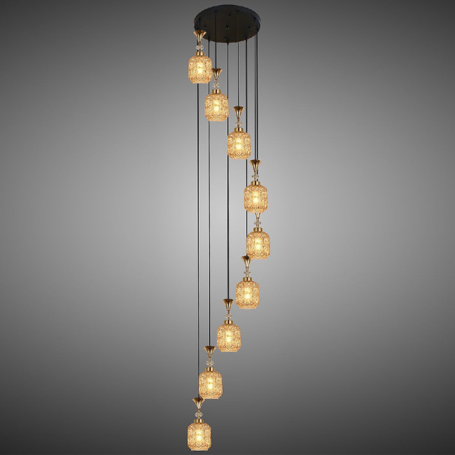 Каскадная люстра Reluce 02003-0.9-09 AMBER Каскадная люстра Reluce 02003-0.9-09 AMBER