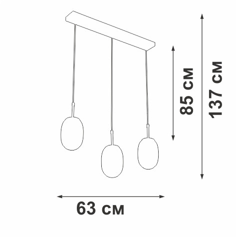 Подвесной светильник Vitaluce V2821/3S Подвесной светильник Vitaluce V2821/3S