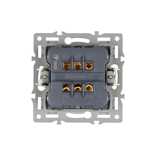 Механизм выключателя одноклавишный перекрестный Arlight SWT-MKX1-PL-WH (250V, 16A) 043718 Механизм выключателя одноклавишный перекрестный Arlight SWT-MKX1-PL-WH (250V, 16A) 043718