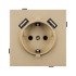 Механизм розетки с USB зарядкой Arlight SCT-TENDO-MUAA-SFPL-GD (230V, 16A) 054604