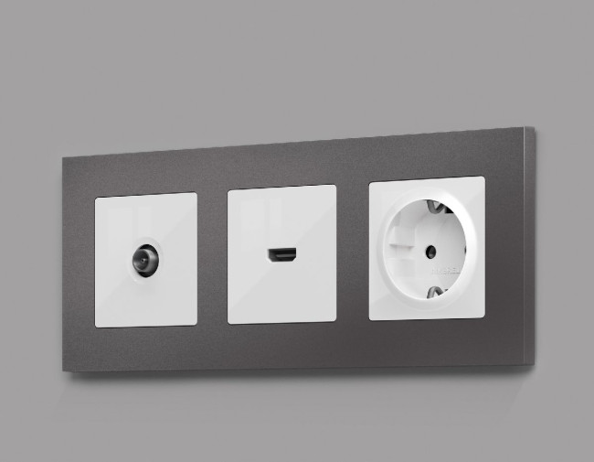 Лицевая панель для TV розетки Ambrella Volt Alfa AP1130 Лицевая панель для TV розетки Ambrella Volt Alfa AP1130