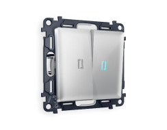 Комплект механизма 2-кл выключателя с подсветкой Ambrella Volt Alfa MA404020