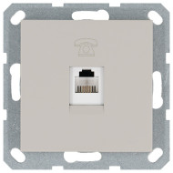 Телефонная розетка RJ11 с накладкой, цвет Тауп Jasmart G6101T