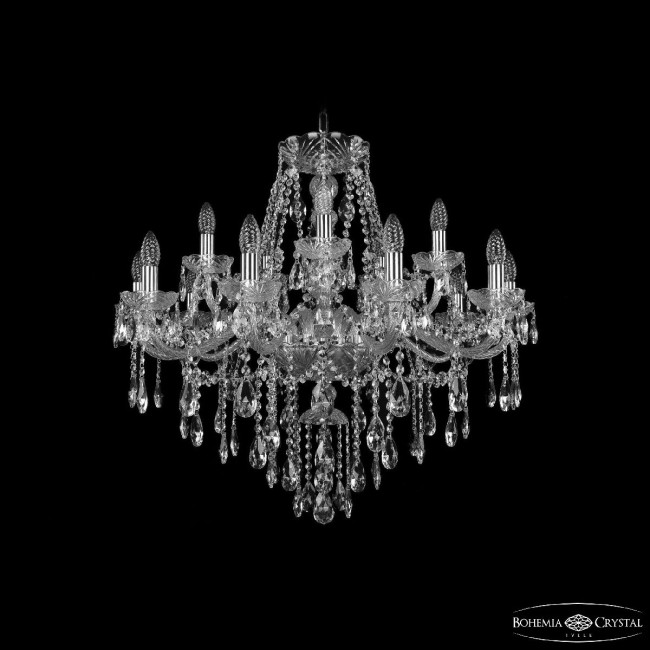 Подвесная люстра Bohemia Ivele Crystal 1415/10+5/300 Ni Подвесная люстра Bohemia Ivele Crystal 1415/10+5/300 Ni