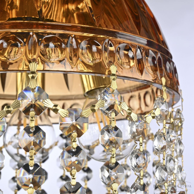 Подвесной светильник Bohemia Ivele Crystal 5478/22 G Amber/M-1G Leafs K721 Подвесной светильник Bohemia Ivele Crystal 5478/22 G Amber/M-1G Leafs K721