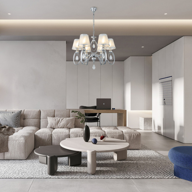 Подвесная люстра Arte Milano 347203/6 CR Подвесная люстра Arte Milano 347203/6 CR