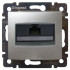 Розетка компьютерная RJ45 Legrand Valena 5e кат UTP с захватами алюминий 770230 Розетка компьютерная RJ45 Legrand Valena 5e кат UTP с захватами алюминий 770230