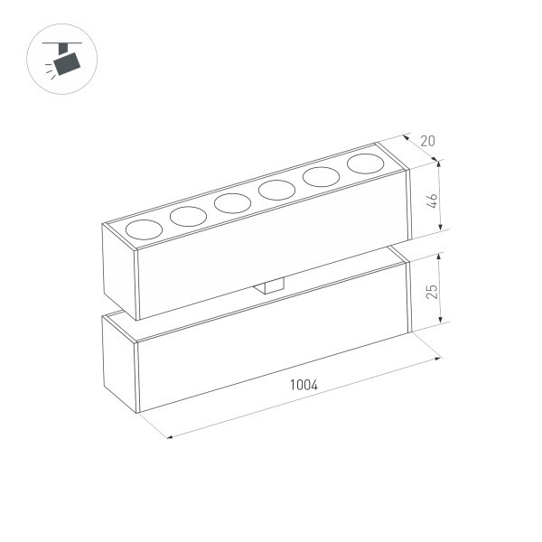 Трековый светильник Arlight Mag-Dots-Fold-25-S1004-30W Day4000 034233 Трековый светильник Arlight Mag-Dots-Fold-25-S1004-30W Day4000 034233
