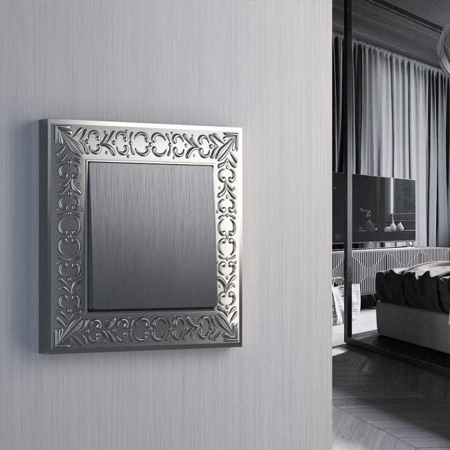 Выключатель одноклавишный проходной Werkel cеребряный рифленый W1112009 4690389158902 Выключатель одноклавишный проходной Werkel cеребряный рифленый W1112009 4690389158902