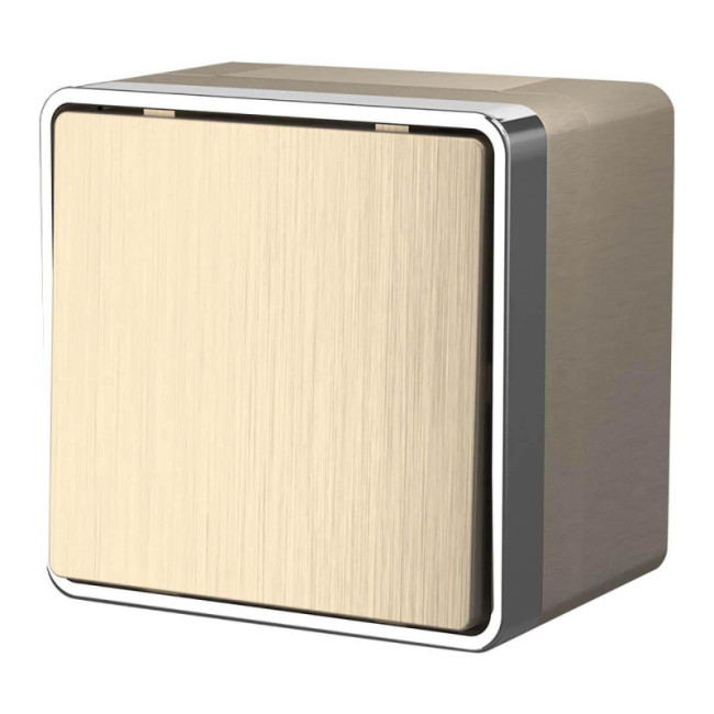 Выключатель Werkel одноклавишный влагозащищенный Gallant шампань рифленый W5010210 4690389164026 Выключатель Werkel одноклавишный влагозащищенный Gallant шампань рифленый W5010210 4690389164026