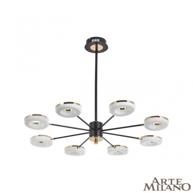 Люстра на штанге Arte Milano Ferrara 277499/8 BK/GD Люстра на штанге Arte Milano Ferrara 277499/8 BK/GD