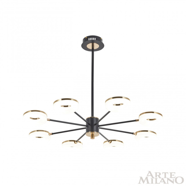 Люстра на штанге Arte Milano Ferrara 277499/8 BK/GD Люстра на штанге Arte Milano Ferrara 277499/8 BK/GD