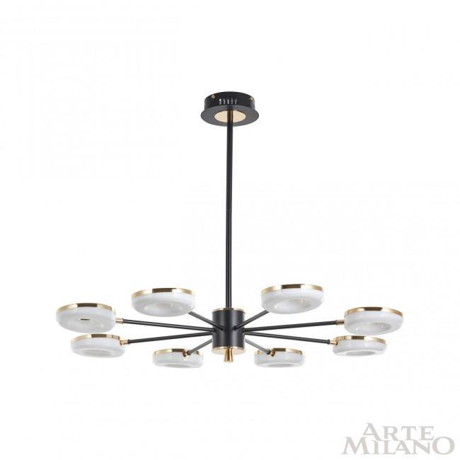 Люстра на штанге Arte Milano Ferrara 277499/8 BK/GD Люстра на штанге Arte Milano Ferrara 277499/8 BK/GD