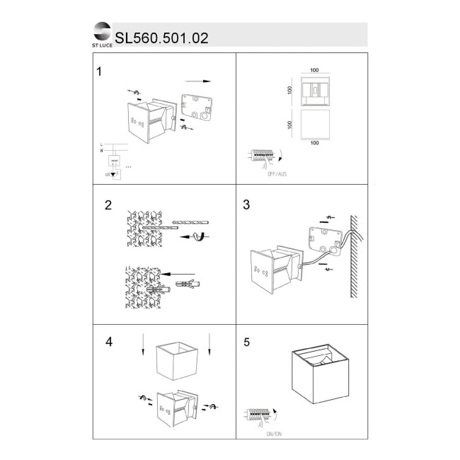 Настенный светодиодный светильник ST Luce SL560.501.02