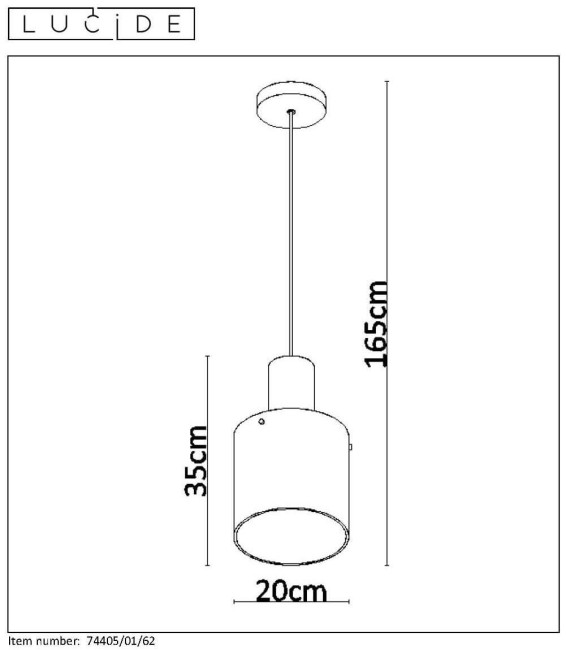 Подвесной светильник Lucide TOLEDO 74405/01/62 Подвесной светильник Lucide TOLEDO 74405/01/62