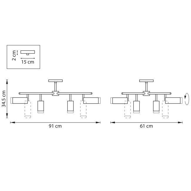 Люстра на штанге Lightstar Rullo LR7283648640 (571728+214436-4+214486-4+202430-8)